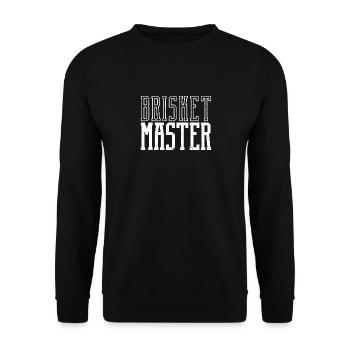 Brisket Master Smoked Meat BBQ Smoker Grilling - Unisex Sweatshirt - black - Front - Alina (178cm) & Michal (187cm)