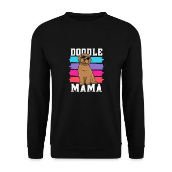 Women Doodle Mama Labradoodle Goldendoodle - Unisex Sweatshirt - black - Front - Alina (178cm) & Michal (187cm)