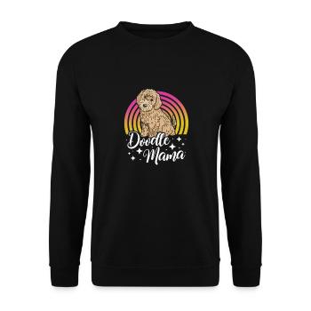 Women Doodle Mama Labradoodle Goldendoodle - Unisex Sweatshirt - black - Front - Alina (178cm) & Michal (187cm)