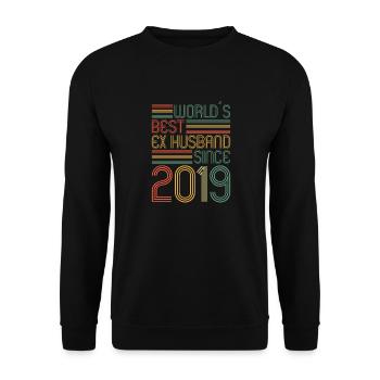 Worlds Bets Ex Husband since 2019 Divorce - Unisex Sweatshirt - black - Front - Alina (178cm) & Michal (187cm)