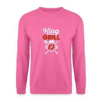 König des Grills Spaß Grillen Meisterkoch Koch - Unisex Pullover - Pink - Vorne