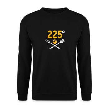 Cool BBQ 225 Fumoir de barbecue - Sweat-shirt Unisexe - noir - Devant - Alina (178cm) & Michal (187cm)