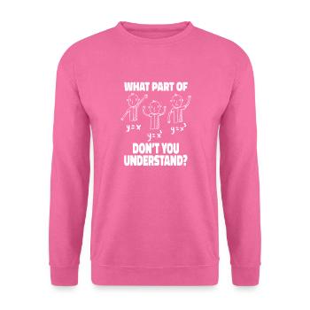 Funny Math Quadratic Equation Slope Intercept Form - Unisex Sweatshirt - pink - Front