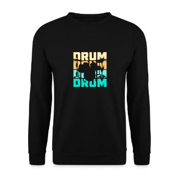 Drum Set Drummer Funny Drumming Drums Drumset - Unisex Sweatshirt - black - Front - Alina (178cm) & Michal (187cm)