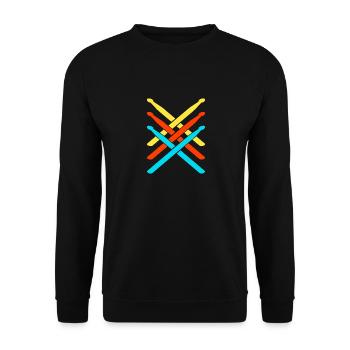 Drum Set Drummer Funny Drumming Drums Drumset - Unisex Sweatshirt - black - Front - Alina (178cm) & Michal (187cm)