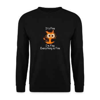 cat funny saying funny cat humor - Unisex Sweatshirt - black - Front - Alina (178cm) & Michal (187cm)