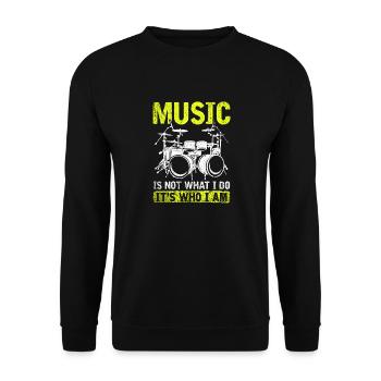 La musique n’est pas ce que je fais, c’est qui je suis - Sweat-shirt Unisexe - noir - Devant - Alina (178cm) & Michal (187cm)