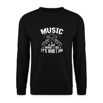 La musique n’est pas ce que je fais, c’est qui je suis - Sweat-shirt Unisexe - noir - Devant - Alina (178cm) & Michal (187cm)