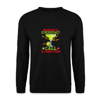 Margarita Emergency Call 9-Juan-Juan Party Cinco D - Unisex Sweatshirt - black - Front - Alina (178cm) & Michal (187cm)