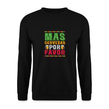Mas Cervezas Por Favor Party Cinco De Mayo - Unisex Sweatshirt - black - Front - Alina (178cm) & Michal (187cm)