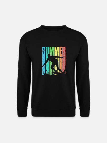 Surfin Summer vintage surfer 2023 - Unisex Pullover - Schwarz