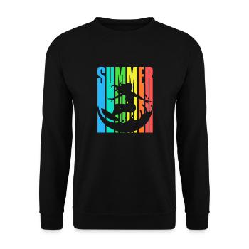 Surfin Summer Surfergirl 2023 colourful - Unisex Sweatshirt - black - Front - Alina (178cm) & Michal (187cm)