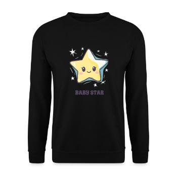 Baby star - Sweat-shirt Unisexe - noir - Devant - Alina (178cm) & Michal (187cm)