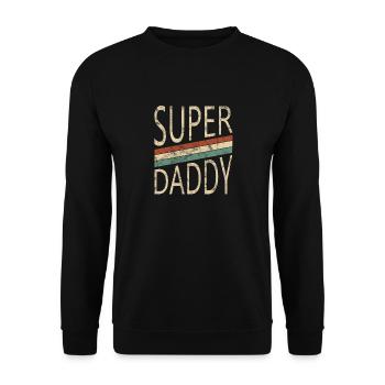 Super Daddy for the best dad for good dads - Unisex Sweatshirt - black - Front - Alina (178cm) & Michal (187cm)