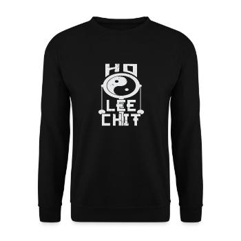 Ho Lee Chit! Ying Yang - Sweat-shirt Unisexe - noir - Devant - Alina (178cm) & Michal (187cm)
