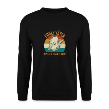 Tischtennis spielen Vater Papa Geschenk - Unisex Pullover - Schwarz - Vorne - Alina (178cm) & Michal (187cm)