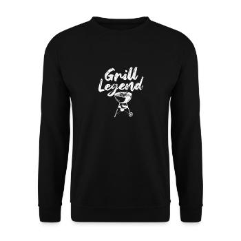 Grill Legend BBQ Meat Smoking Grilling Love - Unisex Sweatshirt - black - Front - Alina (178cm) & Michal (187cm)