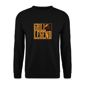 Grill Legend BBQ Viande Fumer Griller Amour - Sweat-shirt Unisexe - noir - Devant - Alina (178cm) & Michal (187cm)
