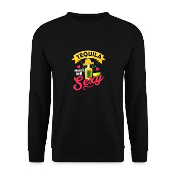 Tequila Makes Me Sexy Party Cinco De Mayo - Unisex Sweatshirt - black - Front - Alina (178cm) & Michal (187cm)