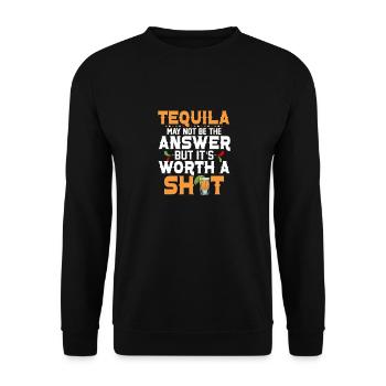 Tequila May Not Be The Answer Cinco De Mayo Party - Unisex Sweatshirt - black - Front - Alina (178cm) & Michal (187cm)