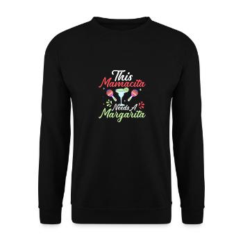 Cette Mamacita a besoin d’une fête Margarita Cinco de May - Sweat-shirt Unisexe - noir - Devant - Alina (178cm) & Michal (187cm)