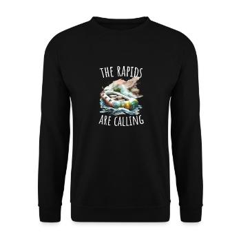 River Rafting - Unisex Sweatshirt - black - Front - Alina (178cm) & Michal (187cm)