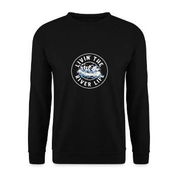 Fluss Rafting - Unisex Pullover - Schwarz - Vorne - Alina (178cm) & Michal (187cm)