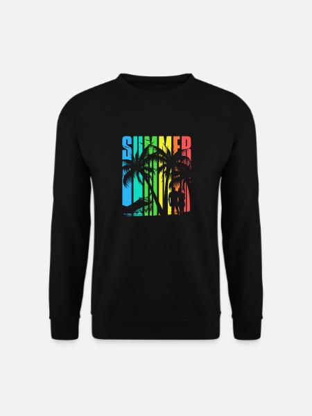 SUMMER Theme colourful Beach - Unisex Pullover - Schwarz