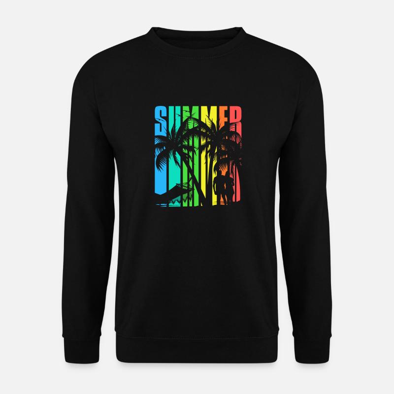 SUMMER Theme colourful Beach - Unisex Pullover - Schwarz
