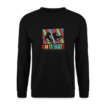 Born To Skate Figure Ice Skating - Unisex Sweatshirt - black - Front - Alina (178cm) & Michal (187cm)