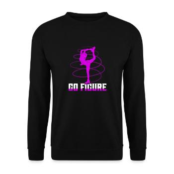 Go Figure Skater Ice Skating - Unisex Sweatshirt - black - Front - Alina (178cm) & Michal (187cm)