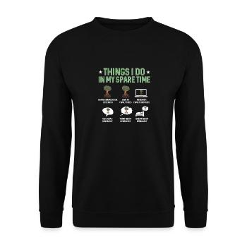 Généalogie Généalogie Généalogiste - Sweat-shirt Unisexe - noir - Devant - Alina (178cm) & Michal (187cm)