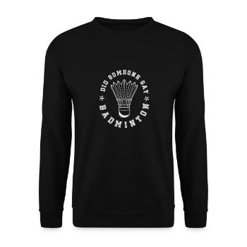 Volant rétro Hobby Sports pour joueurs de - Sweat-shirt Unisexe - noir - Devant - Alina (178cm) & Michal (187cm)
