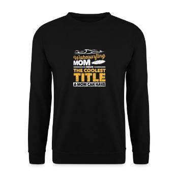 Wakesurf Maman Wakeboard Wakeboard Wakesurf - Sweat-shirt Unisexe - noir - Devant - Alina (178cm) & Michal (187cm)