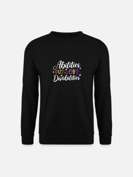 Autism awareness - abilities predominate - Unisex Sweatshirt - black