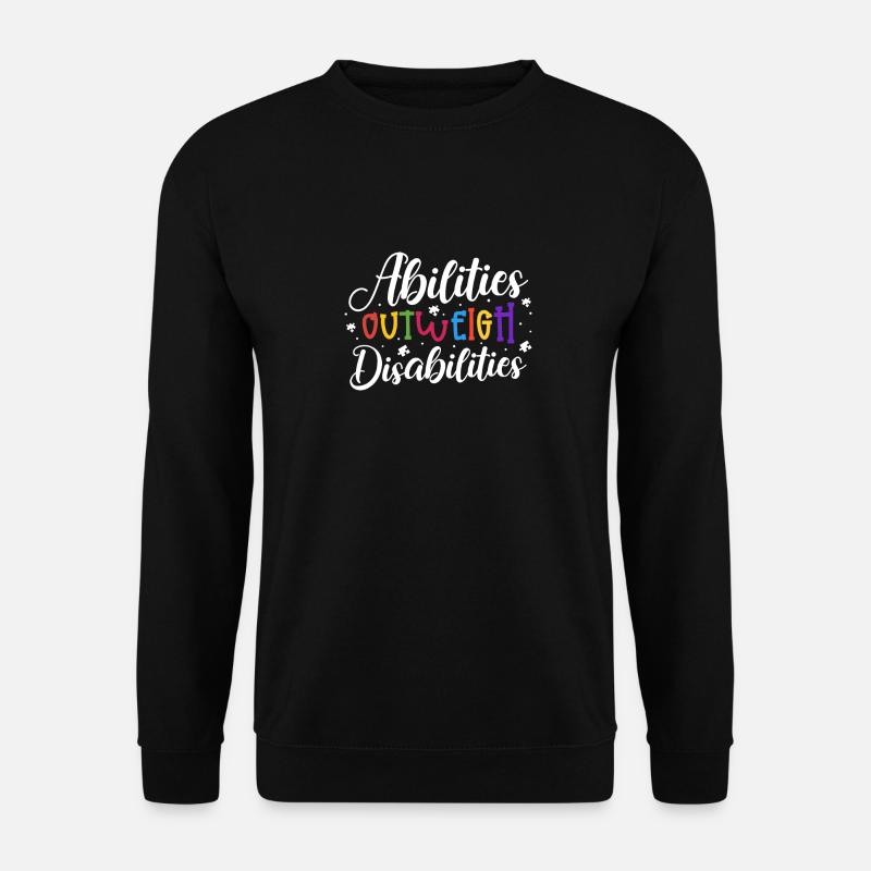 Autism awareness - abilities predominate - Unisex Sweatshirt - black
