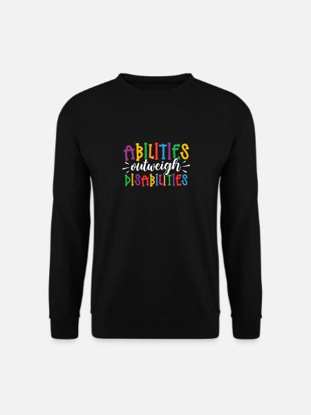 Autism awareness - abilities predominate - Unisex Sweatshirt - black