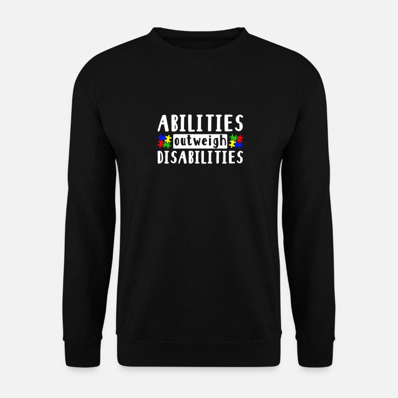 Autism awareness - abilities predominate - Unisex Sweatshirt - black