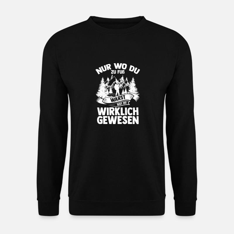 Bergsteiger Wald Bergwandern Wanderer Wandern - Unisex Pullover - Schwarz