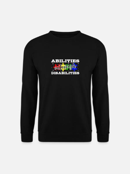 Autism awareness - abilities predominate - Unisex Sweatshirt - black