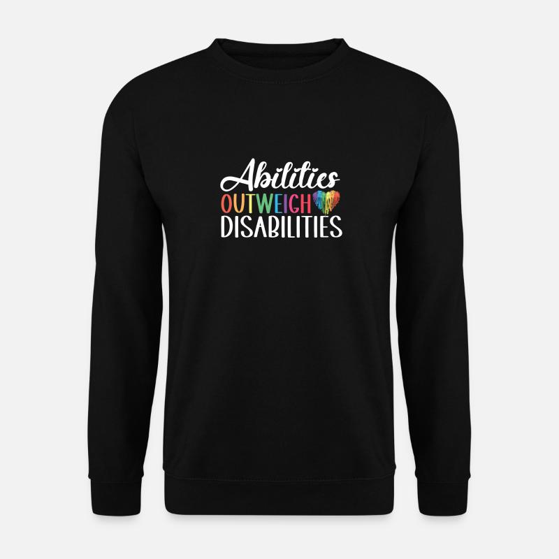 Autism awareness - abilities predominate - Unisex Sweatshirt - black