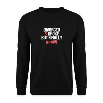 Divorcé et fauché mais finalement heureux divorce - Sweat-shirt Unisexe - noir - Devant - Alina (178cm) & Michal (187cm)
