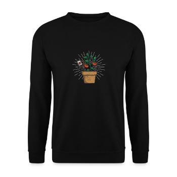 Tomato Plant Hobby Funny Gardening Vegetables - Unisex Sweatshirt - black - Front - Alina (178cm) & Michal (187cm)