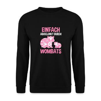 Wombat - Unisex Pullover - Schwarz - Vorne - Alina (178cm) & Michal (187cm)