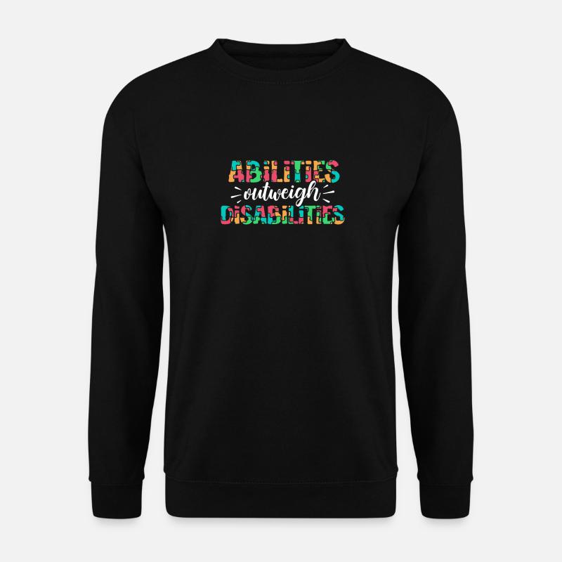 Autism awareness - abilities predominate - Unisex Sweatshirt - black