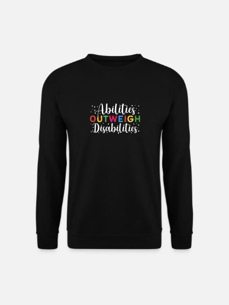 Autism awareness - abilities predominate - Unisex Sweatshirt - black
