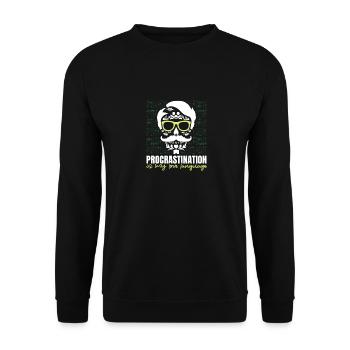 Sarcastic Laziness Of Humorous Squads Quote - Unisex Sweatshirt - black - Front - Alina (178cm) & Michal (187cm)