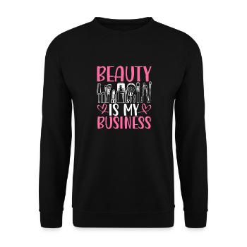 Beauty Is My Business - Unisex Sweatshirt - black - Front - Alina (178cm) & Michal (187cm)