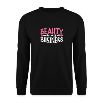 Beauty Is My Business - Unisex Sweatshirt - black - Front - Alina (178cm) & Michal (187cm)