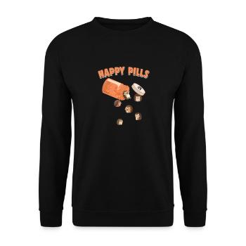 Pilules heureuses Hedghog Drôle de hérissons fantaisistes Amour - Sweat-shirt Unisexe - noir - Devant - Alina (178cm) & Michal (187cm)
